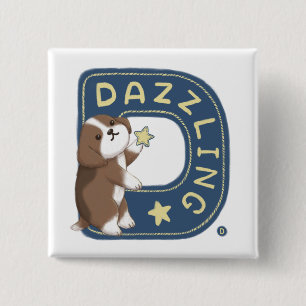 Alphabet Series: "D" Illustration des dazzling Bea Button