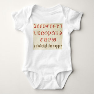 Alphabet-Shirt Baby Strampler