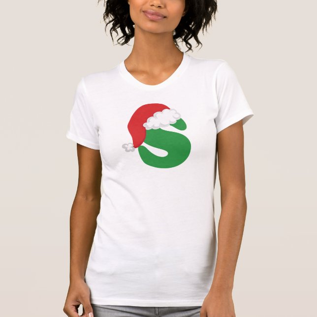 Alphabet-Shirt des Weihnachtsbuchstabe-S T-Shirt (Vorderseite)