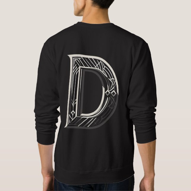 Alphabet Shirt mit Letter D Basic Sweatshirt (Rückseite)