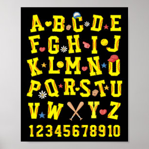 Alphabet Softll Abc Zahlen Buchstaben Kinder Junge Poster