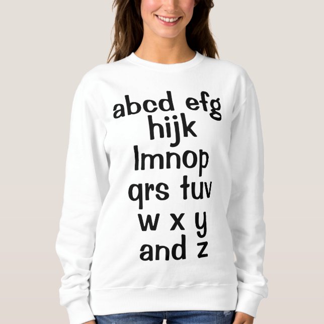Alphabet Song ABCs Women's Sweatshirt (Vorderseite)