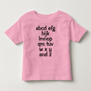 Alphabet Song Kindermädchen T - Shirt