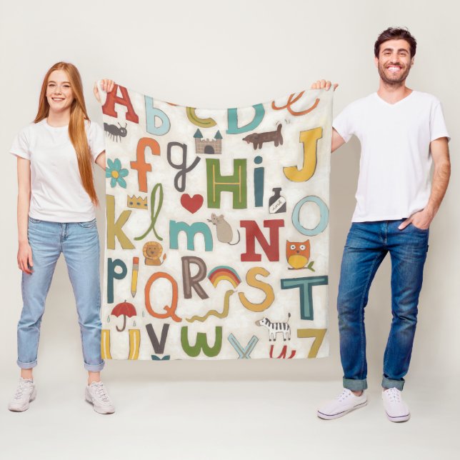 Alphabet Soup Fleecedecke (Beispiel)