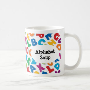 Alphabet Soup Mug Tasse