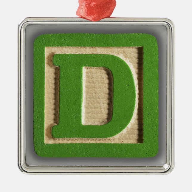 Alphabet-Spielzeug-Block D Ornament Aus Metall (Vorne)