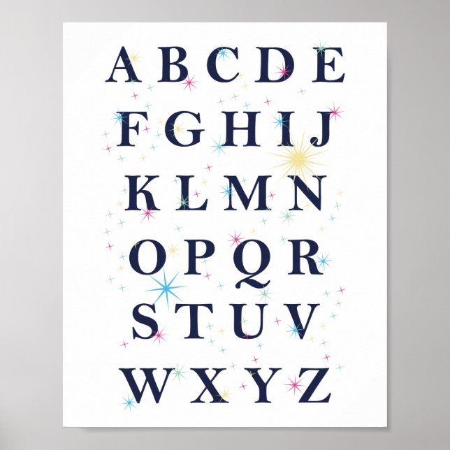Alphabet Sterne Poster (Vorne)