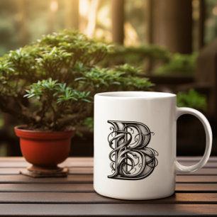 Alphabet Stilvoll B Elegant Initial B Modernes Tre Tasse