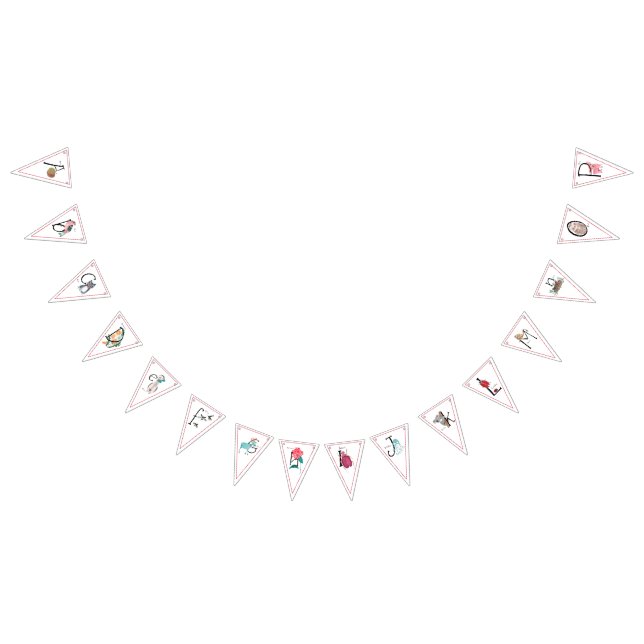 Alphabet Storybook abc School Party Wimpelkette (Alle)