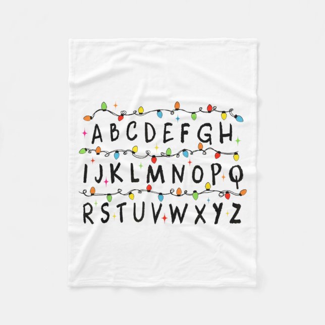 Alphabet Stranger Christmas 2025 Lights Boys Girls Fleecedecke (Vorderseite)