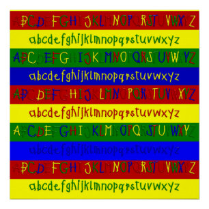 Alphabet Strips-20 x 20 Wall Poster