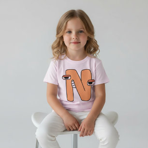 Alphabet-T-Shirt Buchstabe N T-Shirt