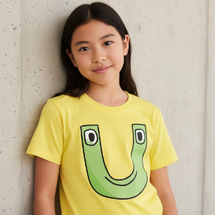 Alphabet-T-Shirt Buchstabe U T-Shirt