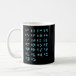 Alphabet Tag der Blindenpraxis Braille-Schrift Kaffeetasse