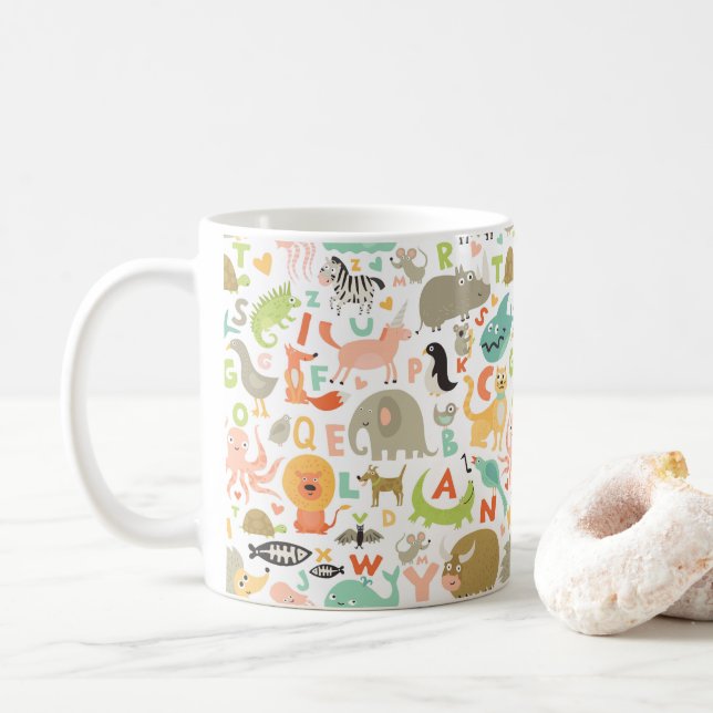 Alphabet-Tasse für Kinder Kaffeetasse (Mit Donut)