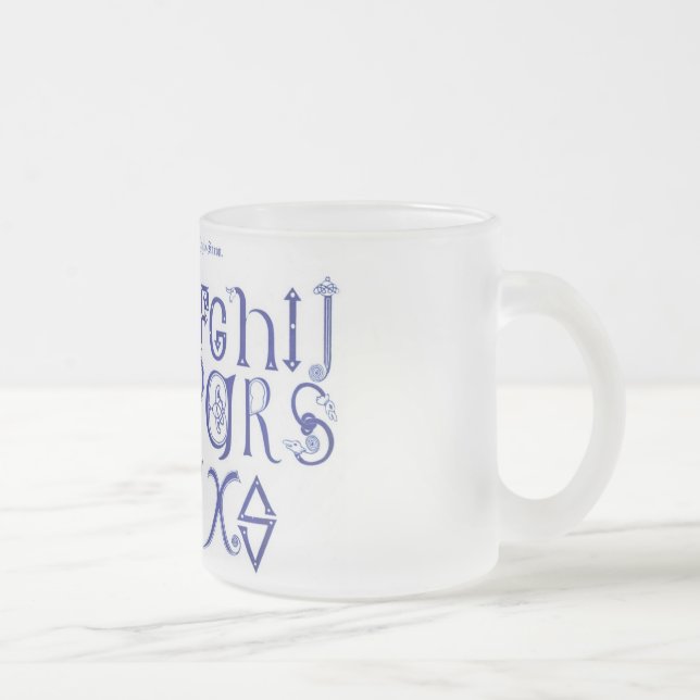 Alphabet-Tasse Mattglastasse (Rechts)
