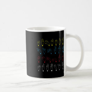 Alphabet Teacher American Sing Language Asl Chart Kaffeetasse