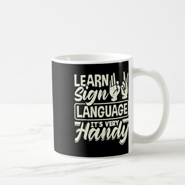 Alphabet Teacher American Sing Language - seine se Kaffeetasse (Rechts)