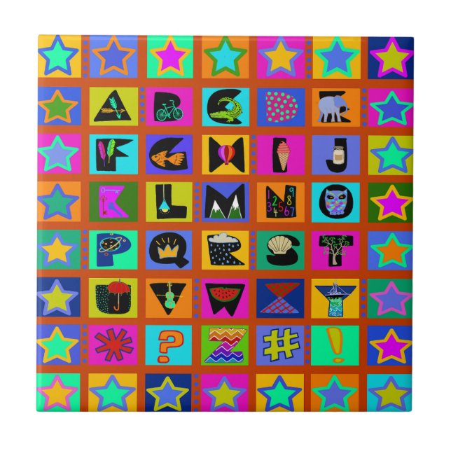 Alphabet Tile Fliese (Vorderseite)