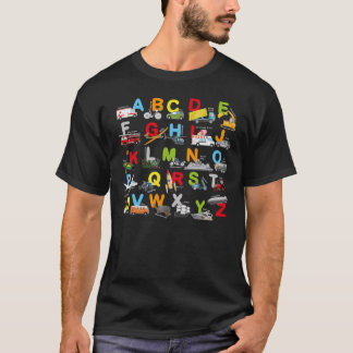 Alphabet Transport Lernen ABC Car Bus T-Shirt