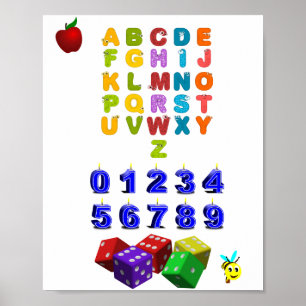 Alphabet und Anzahl Poster