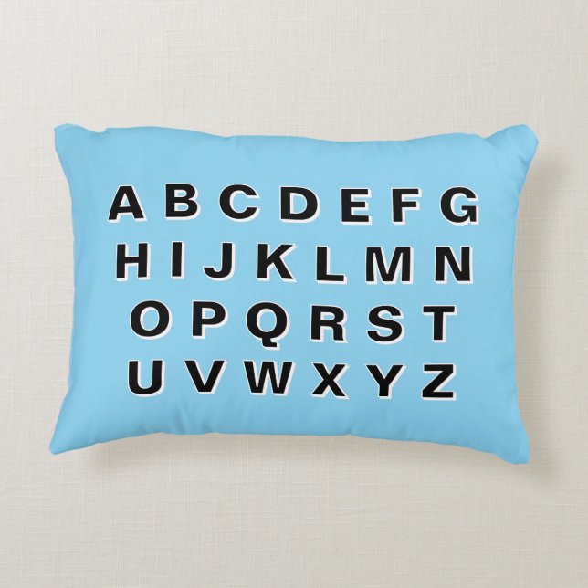 Alphabet und Zahlen Dekokissen (Rückseite)