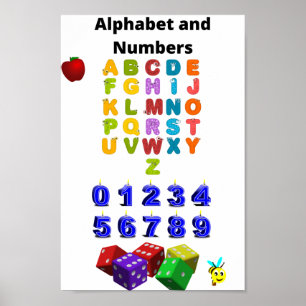 Alphabet- und Zahlenposter Poster