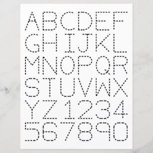 Alphabet- und Zahlenverfolgungsblätter