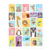 Alphabet Wand Art Alphabet Tiere Kinderzimmer
