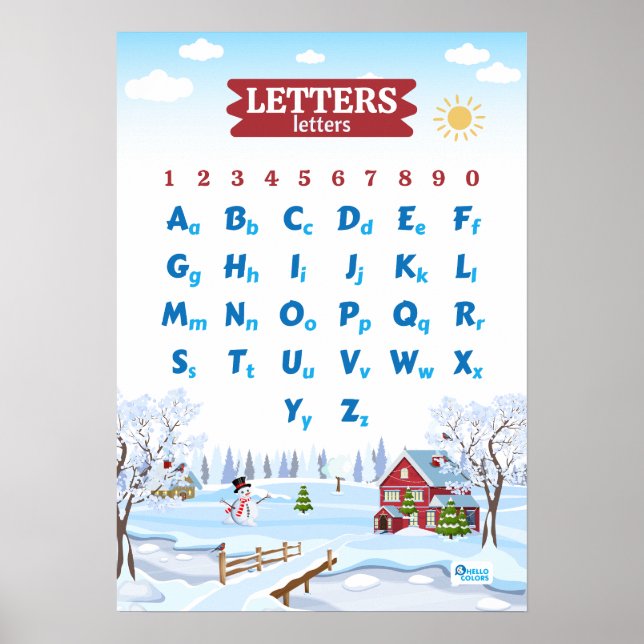 Alphabet Weihnachten Poster (Vorne)