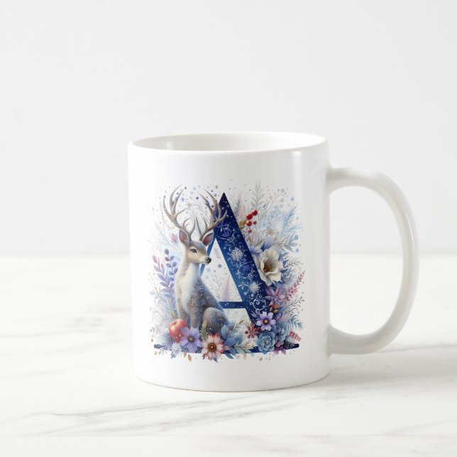 Alphabet Weihnachts Kaffee Hot Coco Tasse. Letter- Kaffeetasse (Rechts)