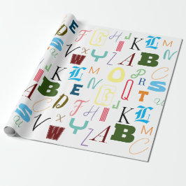 Alphabet Wrapping Paper Geschenkpapier