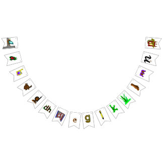 Alphabet (Yolŋu Matha - Djambarrpuyŋu) A-Ṉ (Teil Wimpelkette