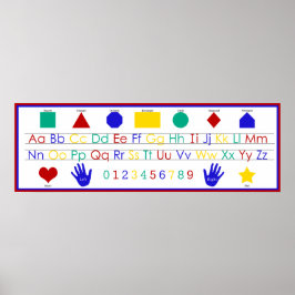Alphabet, Zahlen und Formen Poster