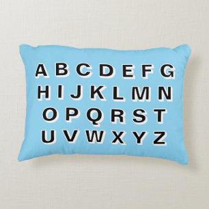 Alphabet, Zahlen und Symbole Dekokissen