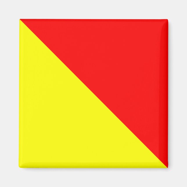 Alphabet-Zeichen der Wasserflagge O (Oscar) Magnet (Vorne)