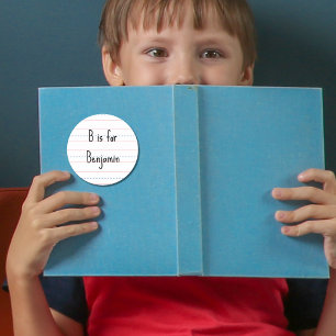 Alphabet Zurück zu Shirts für Jungen und Mädchen Runder Aufkleber