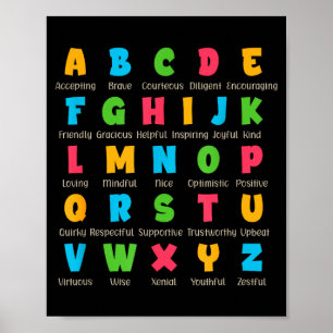 Alphabet zurück zur Schule Lehrer Motivations- Poster