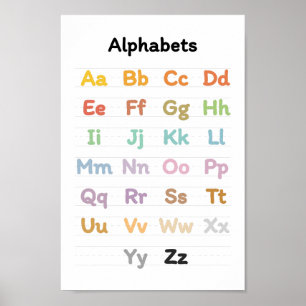 Alphabete lernen poster