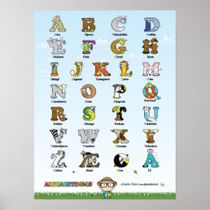Alphabetimals Plakat - Dansk Version