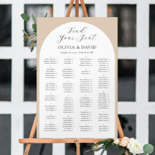 Alphabetische Bühne für Sitzplätze Poster