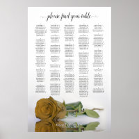 Alphabetische Hochzeitskarte für die Ocker-Rose