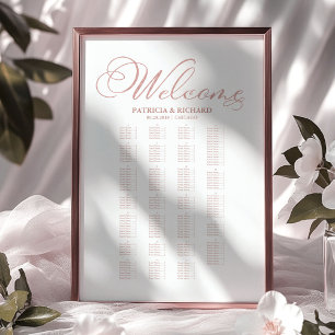 Alphabetische Hochzeitssattelkarte Elegantes Skrip Poster