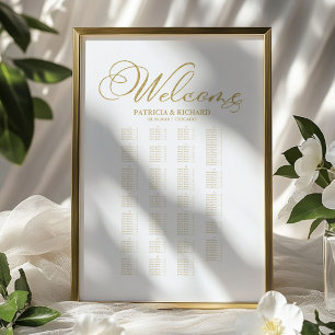 Alphabetische Hochzeitsskala Gold Foil Poster
