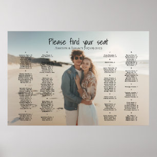 Alphabetische Hochzeitstabelle für moderne Fotos Poster
