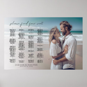 Alphabetische Hochzeitstabelle mit Foto Poster