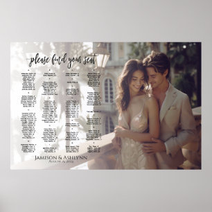 Alphabetische Hochzeitstabelle mit Foto Poster