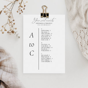 Alphabetische Hochzeitstorchkarten