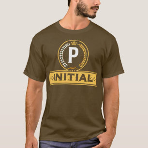 Alphabetische Kunst von Viralfont Letter P T-Shirt