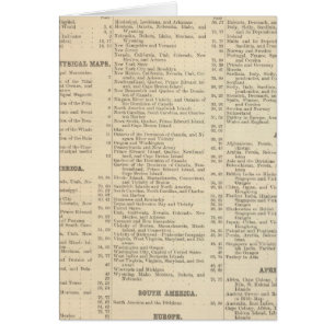 Alphabetische Liste der Karten und Karten